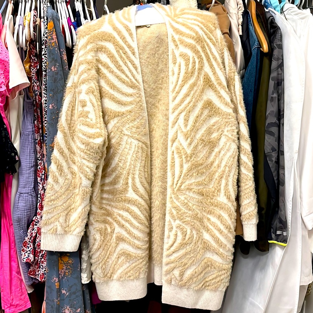 Ted Baker Zebra Coatigan. Size Medium. Beautiful and soft. No belt.